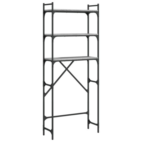 vidaXL Estantería lavadora madera ingeniería gris Sonoma 67x25x163 cm