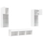 vidaXL Muebles de TV de pared con LED 5 pzas madera ingeniería blanco vidaXL Muebles de TV de pared con LED 5 pzas madera ingeniería blanco
