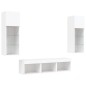 vidaXL Muebles de TV de pared con LED 5 pzas madera ingeniería blanco vidaXL Muebles de TV de pared con LED 5 pzas madera ingeniería blanco