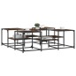 vidaXL Mesa de centro madera de ingeniería roble ahumado 121x121x40 cm