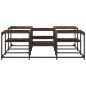 vidaXL Mesa de centro madera de ingeniería roble ahumado 121x121x40 cm