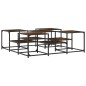 vidaXL Mesa de centro madera de ingeniería roble ahumado 121x121x40 cm