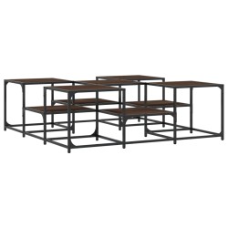 vidaXL Mesa de centro madera de ingeniería roble marrón 121x121x40 cm