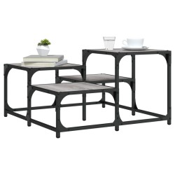 vidaXL Mesa de centro madera de ingeniería gris Sonoma 68x68x40 cm