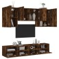 vidaXL Muebles de TV de pared 5 pzas madera ingeniería roble ahumado vidaXL Muebles de TV de pared 5 pzas madera ingeniería roble ahumado