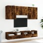 vidaXL Muebles de TV de pared 5 pzas madera ingeniería roble ahumado vidaXL Muebles de TV de pared 5 pzas madera ingeniería roble ahumado