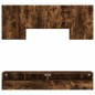 vidaXL Muebles de TV de pared 5 pzas madera ingeniería roble ahumado vidaXL Muebles de TV de pared 5 pzas madera ingeniería roble ahumado