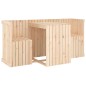 vidaXL Juego de balcón 2 plazas madera maciza de pino vidaXL Juego de balcón 2 plazas madera maciza de pino