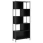 vidaXL Estantería de madera de ingeniería negra 72x28x172 cm vidaXL Estantería de madera de ingeniería negra 72x28x172 cm