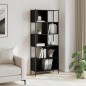 vidaXL Estantería de madera de ingeniería negra 72x28x172 cm vidaXL Estantería de madera de ingeniería negra 72x28x172 cm