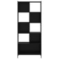 vidaXL Estantería de madera de ingeniería negra 72x28x172 cm vidaXL Estantería de madera de ingeniería negra 72x28x172 cm