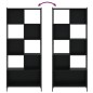 vidaXL Estantería de madera de ingeniería negra 72x28x172 cm vidaXL Estantería de madera de ingeniería negra 72x28x172 cm