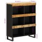 vidaXL Armario auxiliar madera maciza de mango 85x33x107 cm vidaXL Armario auxiliar madera maciza de mango 85x33x107 cm