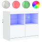vidaXL Aparador con luces LED blanco 81x37x67 cm vidaXL Aparador con luces LED blanco 81x37x67 cm