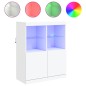 vidaXL Aparador con luces LED blanco 81x37x100 cm vidaXL Aparador con luces LED blanco 81x37x100 cm