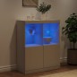 vidaXL Aparador con luces LED blanco 81x37x100 cm vidaXL Aparador con luces LED blanco 81x37x100 cm