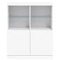 vidaXL Aparador con luces LED blanco 81x37x100 cm vidaXL Aparador con luces LED blanco 81x37x100 cm