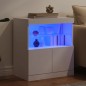 vidaXL Aparador con luces LED blanco 60x37x67 cm vidaXL Aparador con luces LED blanco 60x37x67 cm