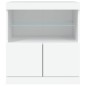vidaXL Aparador con luces LED blanco 60x37x67 cm vidaXL Aparador con luces LED blanco 60x37x67 cm