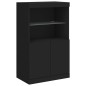vidaXL Aparador con luces LED negro 60,5x37x100 cm vidaXL Aparador con luces LED negro 60,5x37x100 cm