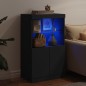 vidaXL Aparador con luces LED negro 60,5x37x100 cm vidaXL Aparador con luces LED negro 60,5x37x100 cm