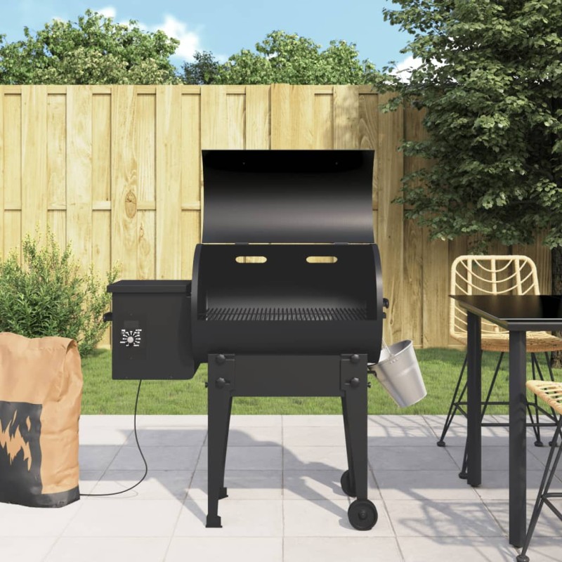 vidaXL Barbacoa de pellets hierro negro 94 cm vidaXL Barbacoa de pellets hierro negro 94 cm
