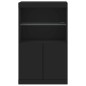 vidaXL Aparador con luces LED negro 60,5x37x100 cm vidaXL Aparador con luces LED negro 60,5x37x100 cm