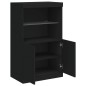 vidaXL Aparador con luces LED negro 60,5x37x100 cm vidaXL Aparador con luces LED negro 60,5x37x100 cm