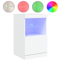 vidaXL Aparador con luces LED blanco 41x37x67 cm