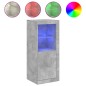 vidaXL Aparador con luces LED gris hormigón 41x37x100 cm vidaXL Aparador con luces LED gris hormigón 41x37x100 cm