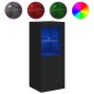 vidaXL Aparador con luces LED negro 41x37x100 cm vidaXL Aparador con luces LED negro 41x37x100 cm