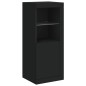 vidaXL Aparador con luces LED negro 41x37x100 cm vidaXL Aparador con luces LED negro 41x37x100 cm