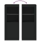 vidaXL Aparador con luces LED negro 41x37x100 cm vidaXL Aparador con luces LED negro 41x37x100 cm