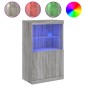vidaXL Aparador con luces LED gris Sonoma 60,5x37x100 cm vidaXL Aparador con luces LED gris Sonoma 60,5x37x100 cm