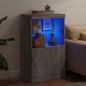 vidaXL Aparador con luces LED gris Sonoma 60,5x37x100 cm vidaXL Aparador con luces LED gris Sonoma 60,5x37x100 cm