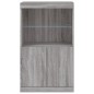 vidaXL Aparador con luces LED gris Sonoma 60,5x37x100 cm vidaXL Aparador con luces LED gris Sonoma 60,5x37x100 cm