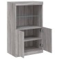 vidaXL Aparador con luces LED gris Sonoma 60,5x37x100 cm vidaXL Aparador con luces LED gris Sonoma 60,5x37x100 cm