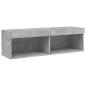 vidaXL Muebles TV pared con LED 5 pzas madera ingeniería gris hormigón vidaXL Muebles TV pared con LED 5 pzas madera ingeniería gris hormigón