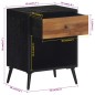 vidaXL Mesita de noche madera maciza de teca 40x30x50 cm vidaXL Mesita de noche madera maciza de teca 40x30x50 cm