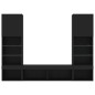 vidaXL Muebles de TV de pared con LED 5 pzas madera ingeniería negro vidaXL Muebles de TV de pared con LED 5 pzas madera ingeniería negro