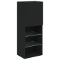 vidaXL Muebles de TV de pared con LED 5 pzas madera ingeniería negro vidaXL Muebles de TV de pared con LED 5 pzas madera ingeniería negro