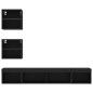 vidaXL Muebles de TV de pared con LED 5 pzas madera ingeniería negro vidaXL Muebles de TV de pared con LED 5 pzas madera ingeniería negro