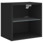 vidaXL Muebles de TV de pared con LED 5 pzas madera ingeniería negro vidaXL Muebles de TV de pared con LED 5 pzas madera ingeniería negro