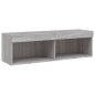 vidaXL Muebles TV pared con LED 6 pzas madera ingeniería gris Sonoma vidaXL Muebles TV pared con LED 6 pzas madera ingeniería gris Sonoma