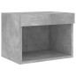 vidaXL Muebles TV pared con LED 5 pzas madera ingeniería gris hormigón