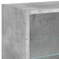 vidaXL Muebles TV pared con LED 5 pzas madera ingeniería gris hormigón