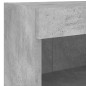 vidaXL Muebles TV pared con LED 5 pzas madera ingeniería gris hormigón