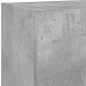vidaXL Muebles TV pared con LED 5 pzas madera ingeniería gris hormigón