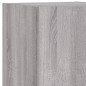 vidaXL Muebles TV pared con LED 4 pzas madera ingeniería gris Sonoma