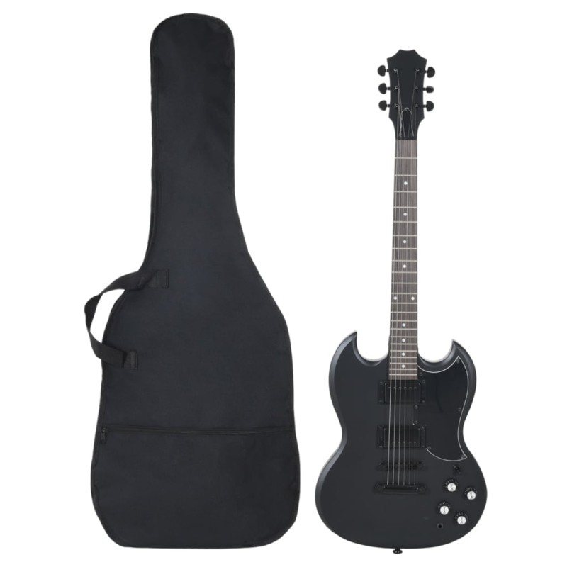 vidaXL Guitarra eléctrica para principiantes con funda negro 4/4 39" vidaXL Guitarra eléctrica para principiantes con funda negro 4/4 39"